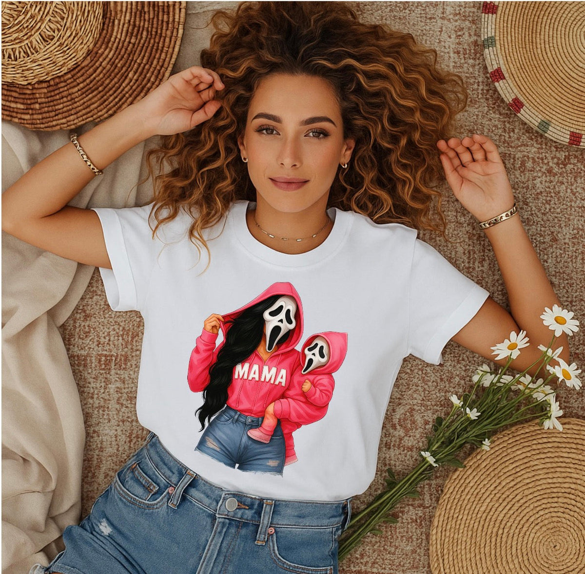 Ghost Face Mama & Baby Tee